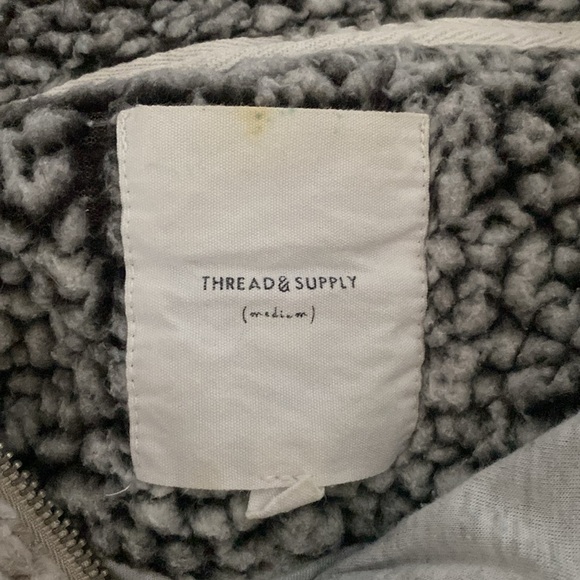 Thread & Supply Cozy Gray Sherpa Pullover - Picture 3 of 3